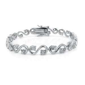  .925 Sterling Silver Tennis Bracelet   Stylishly Stunning 
