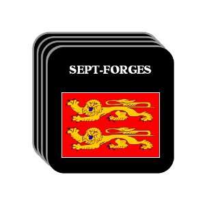   )   SEPT FORGES Set of 4 Mini Mousepad Coasters 