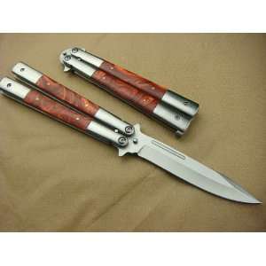  8.5 Inch Stainless Steel Practice Balisong Butterfly Knife 