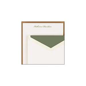  Personalized Stationery, Olive Border Sheets at Stationery 
