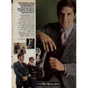 TOM SEAVER wears The Traveller knit suit from , because the idea 