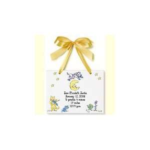    Personalized Birth Certificate Plaque With Hey Diddle Diddle Baby