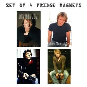   Set of 4 JON BON JOVI Fridge Magnets   Sexy Hunks 001 