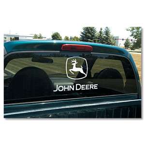 John Deere Logo Cutz Window Cling 1616  