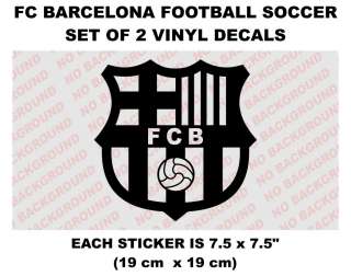FC Barcelona Football Soccer, set of 2 vinyl decals, HQ  