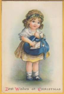 Unsigned CLAPSADDLE~LITTLE GIRL w/ BLUE PURSE~c1921 GEM  