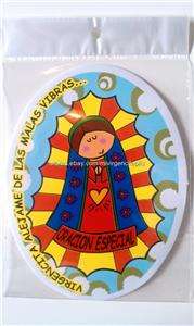 Sticker Virgencita MANDAME SALUD DINERO Y AMOR PLIS  