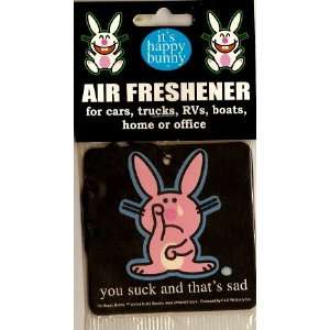  Happy Bunny Air Freshner YOU SUCK AND THATS SAD 