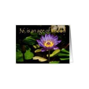  36th Birthday, Lotus flower Card Toys & Games