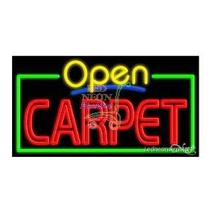 Carpet Neon Sign 20 inch tall x 37 inch wide x 3.5 inch deep outdoor 