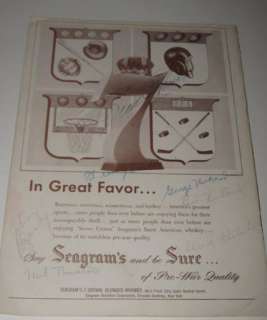 1948 NEW YORK KNICKERBOCKERS VS PROVIDENCE STEAMROLLERS SIGNED PROGRAM 