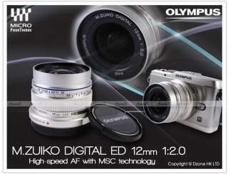 Olympus M ZUIKO DIGITAL ED 12mm f/2.0 Lens E PL2 #L478 4545350036416 