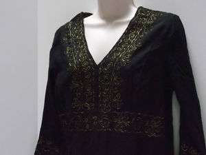 NEW SOAKED Black & Gold Swimsuit LS Coverup Dress NWT  