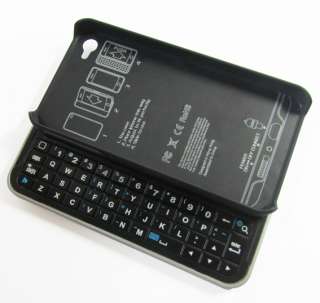 Mini Bluetooth Slide Keyboard Hard Case For iPhone 4G White  