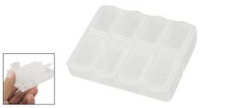 Clear White Portable Medicine Organizer Weekly Pillbox  