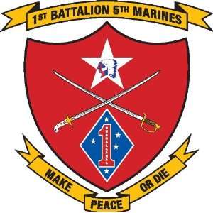  1st Battalion 5th Marine Regiment sticker vinyl decal 4 x 