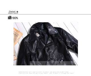 C41011 Mens Fashionable Lapel Zips With Belt Leather Jacket  
