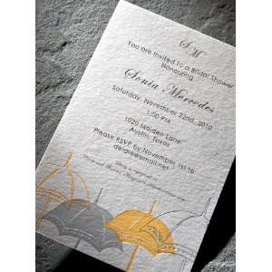  showers letterpress announcements, invites, stationery 