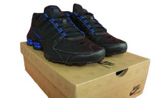 378341 026 MENS NIKE SHOX NZ SHOES SNEAKER BLACK/DRENCHED BLUE BRAND 
