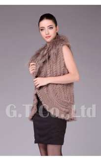 0326 Rabbit Fur and Mongolia sheep Fur Fashion Vest waistcoat gilet 
