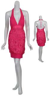 SUE WONG WALT DISNEY Hot Pink Flower Party Dress 8 NEW  