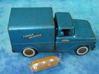 Vintage Die Cast Metal Tonka Blue Service Delivery Truck  