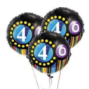  40th Birthday Mylar Balloon Set   Balloons & Streamers 