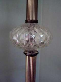Vintage Midcentury Modern Hollywood Regency Glass Globe Brass Floor 