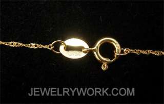 18Inch Solid 18Kt Yellow Gold Chain Necklace  