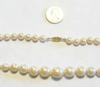 Vtg 30 1/2 Strand Quality Heavy Knotted Faux Pearls  