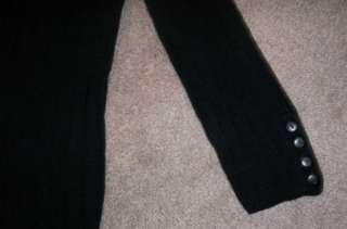 Simply Vera Wang sz S Sweater ribbed black ls cotton acrylic  