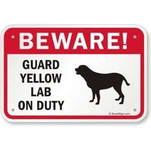  Beware Guard Yellow Lab On Duty (with Graphic) Engineer 