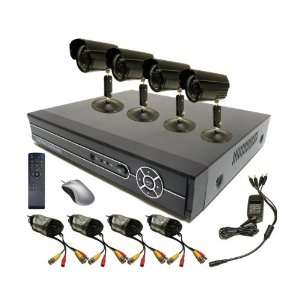  Professional Grade Security System 4 Channel DVR with 4 