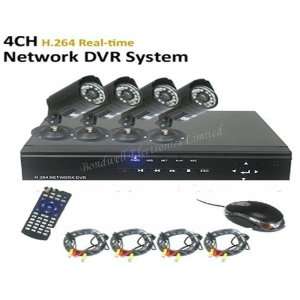  4ch h.264 dvr kit 500gb hdd 4 cameras video surveillance system 4ch 