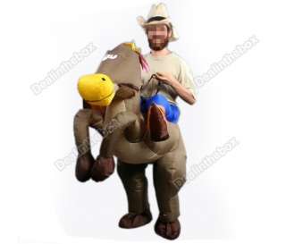 Inflatable Illusion Cowboy&Horse Rider Suit Hallowe Costume Cospaly 
