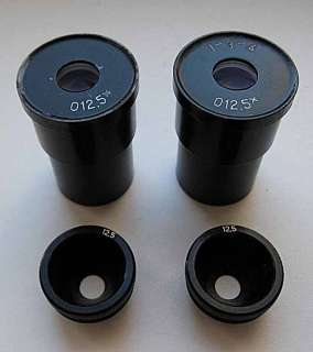 Pair Ortoscop 12,5x eyepiece microscope Zeiss LOMO +  