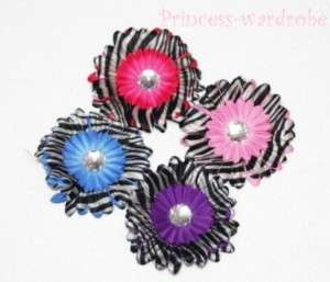 Zebra Print Style Daisy Flower Hair Clip For Pettiskirt  