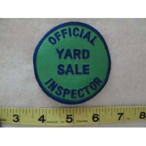  Official Yard Sale Inspector Patch 