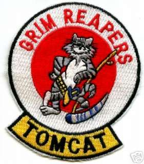 USN VF 101 GRIM REAPERS F 14 TOMCAT EMBROIDERED PATCH  