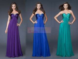 Gorgeous 3 Purple/Blue/Gre​en Bridesmaid gown dress   