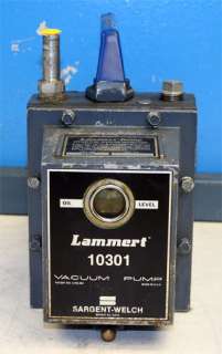 Sargent Welch Lammert 10301 Vacuum Pump  