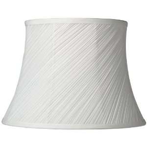  White Faux Silk Biased Pleated Shade 10x14x10 (Spider 