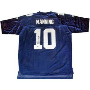  Eli Manning New York Giants Autographed Blue Replica 
