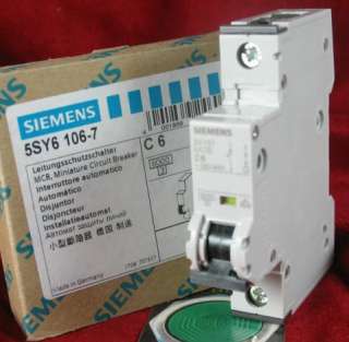 5SY6 106 7 Siemens Miniature Circuit Breaker  