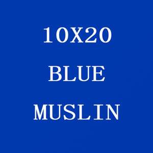 BLUE 10X20 FT PHOTO SOLID MUSLIN BACKDROP BACKGROUND  