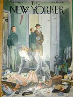 New Yorker 1945 WWII Alajalov Art   Boston & Maine RR  