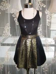 375 TIBI Damask Jacquard Full Skirt 2011 Holiday Party Silk Chiffon 