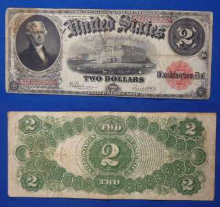 CurrencyUnited States Large Note $2 1917 Sp. White F  