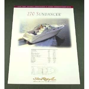    1997 97 SEA RAY 270 SUNDANCER Boat BROCHURE 
