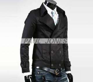 NEW Mens Smart Jackets Coats Short Black/Khaki Z0  
